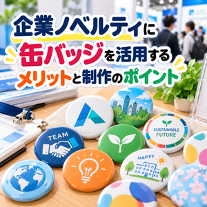 企業ノベルティに缶バッジを活用するメリットと制作のポイント