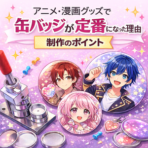 アニメ・漫画グッズの定番「缶バッジ」の魅力！